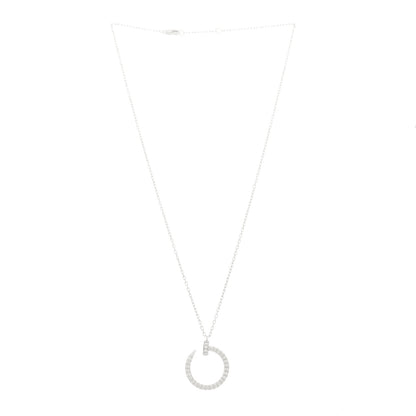 Cartier 18K White Gold Diamond Juste Un Clou Paved Pendant Necklace 3 of 6