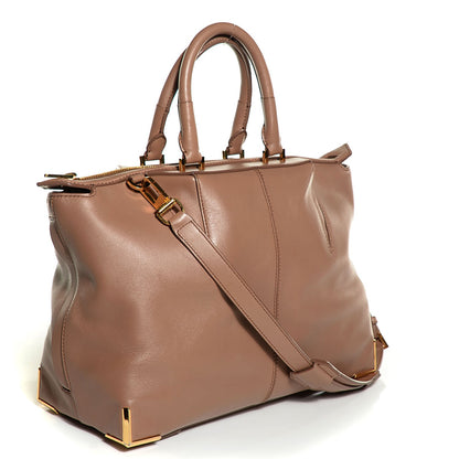 Alexander Wang Smooth Calfskin Prisma Skeletal Satchel Latte 3 of 10