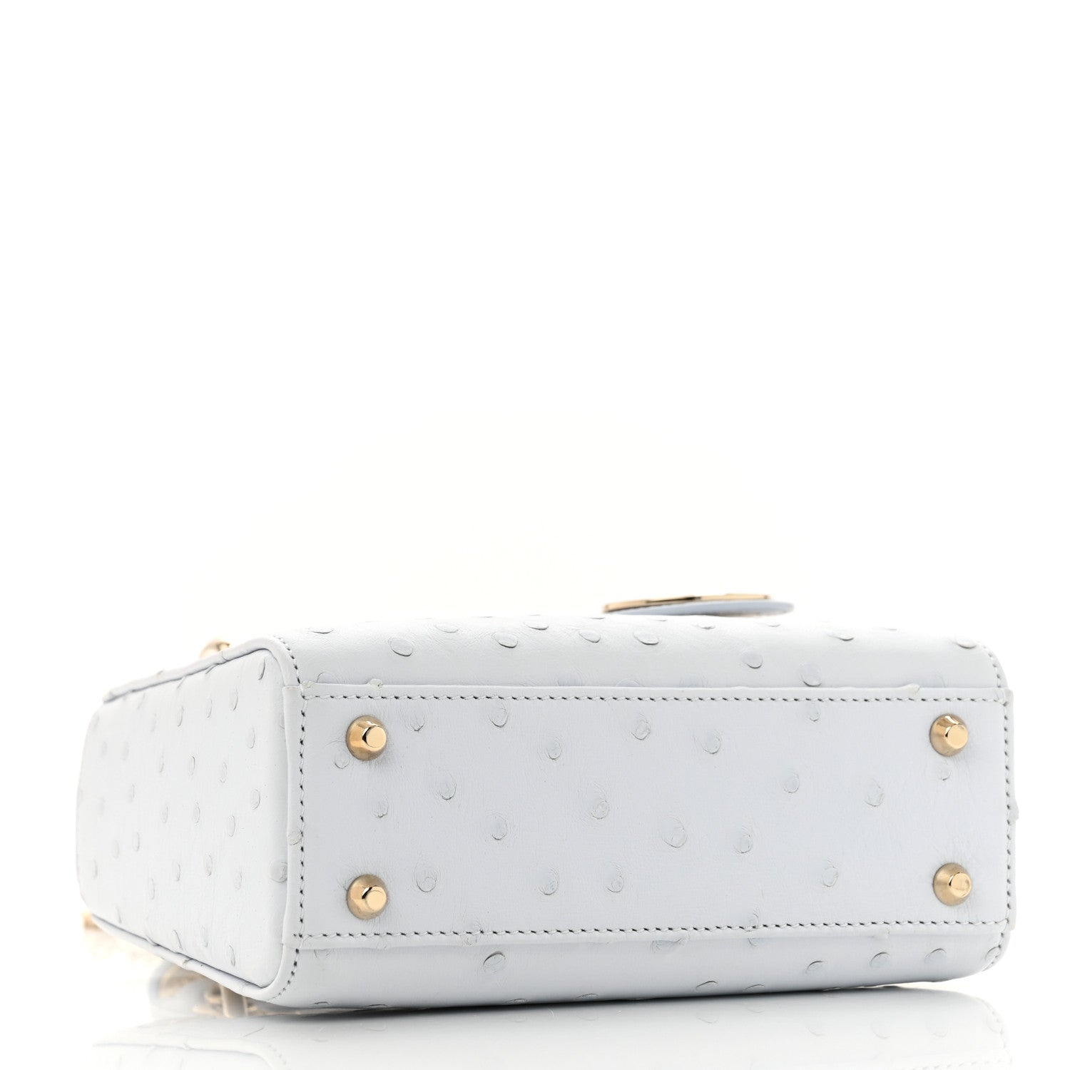 Christian Dior Ostrich Mini Lady Dior Light Blue 4 of 14