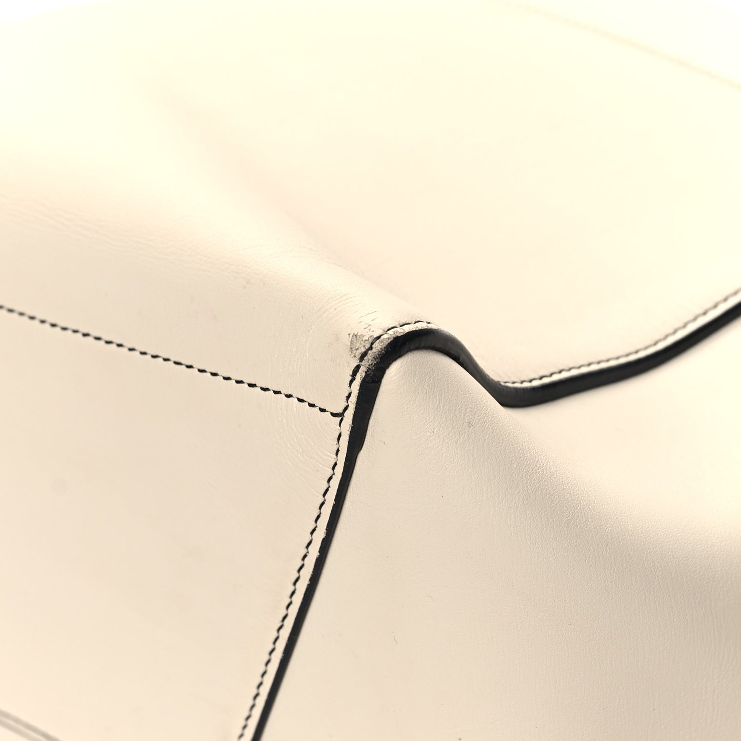 Supersoft Calfskin Sangle Bucket Bag White