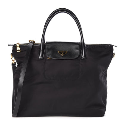 Prada Saffiano Tessuto Nylon Tote Black 1 of 11