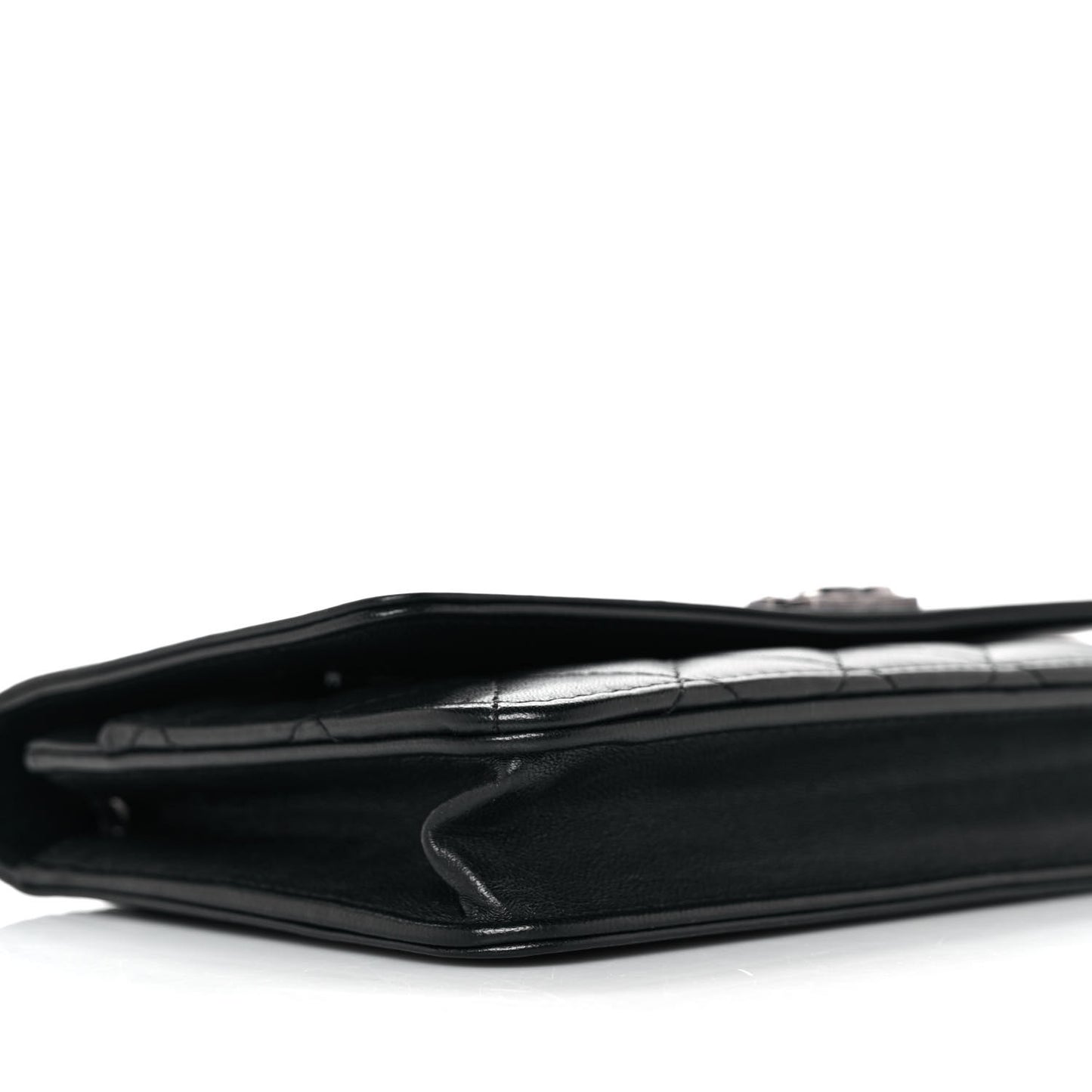 Lambskin Quilted Boy Wallet On Chain WOC Black