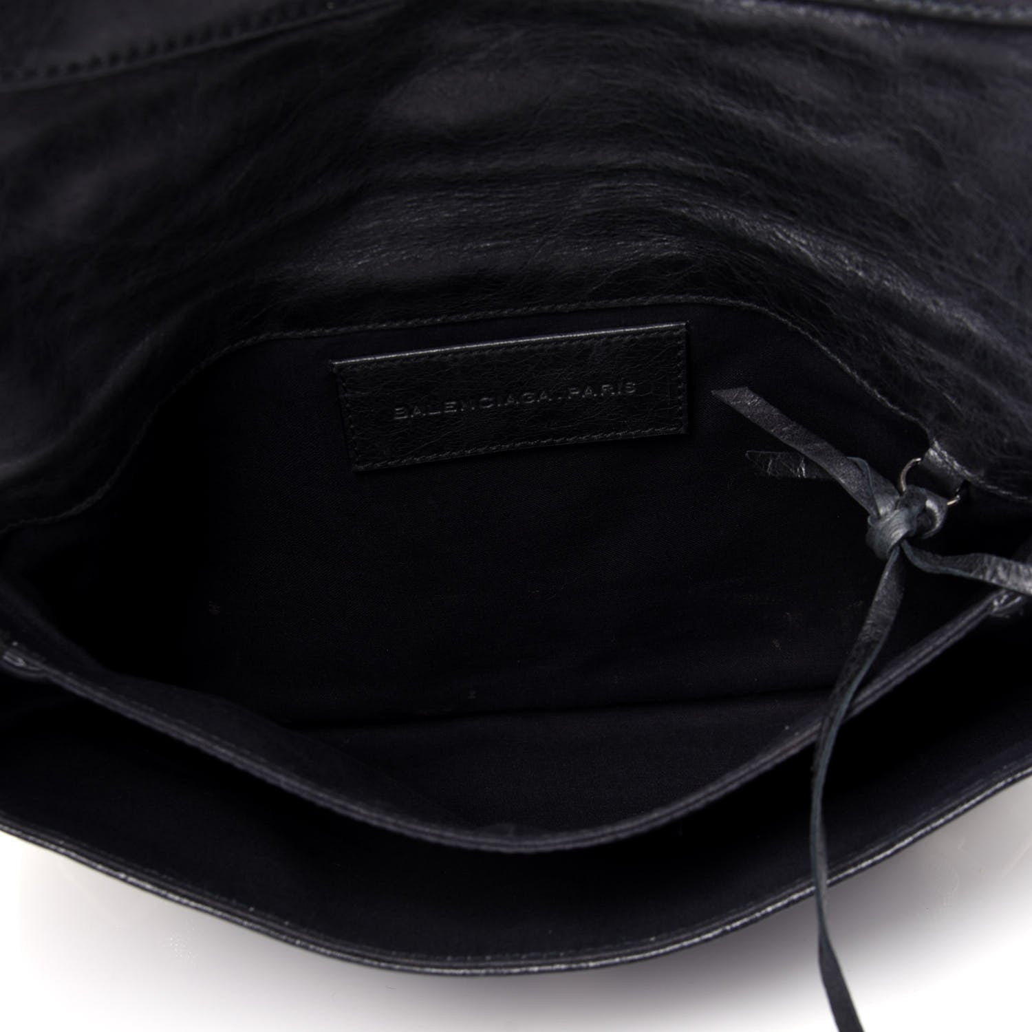 Balenciaga Agneau Giant 21 Silver Hardware Envelope Clutch Black 5 of 10