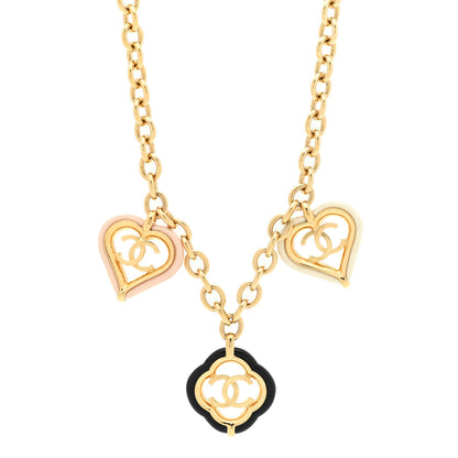 Chanel Resin Love And Clovers Charm Necklace Gold Multicolor 1 of 5