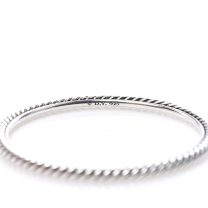David Yurman Sterling Silver 4mm Cable Classics Bangle Bracelet 4 of 4