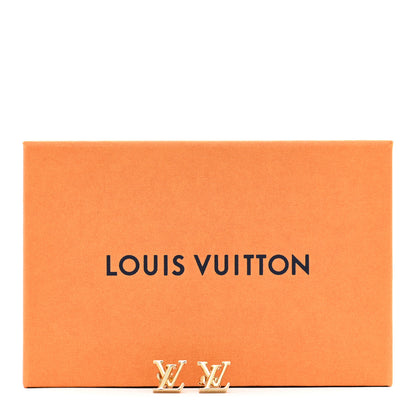 Louis Vuitton Metal LV Iconic Earrings Gold 6 of 6