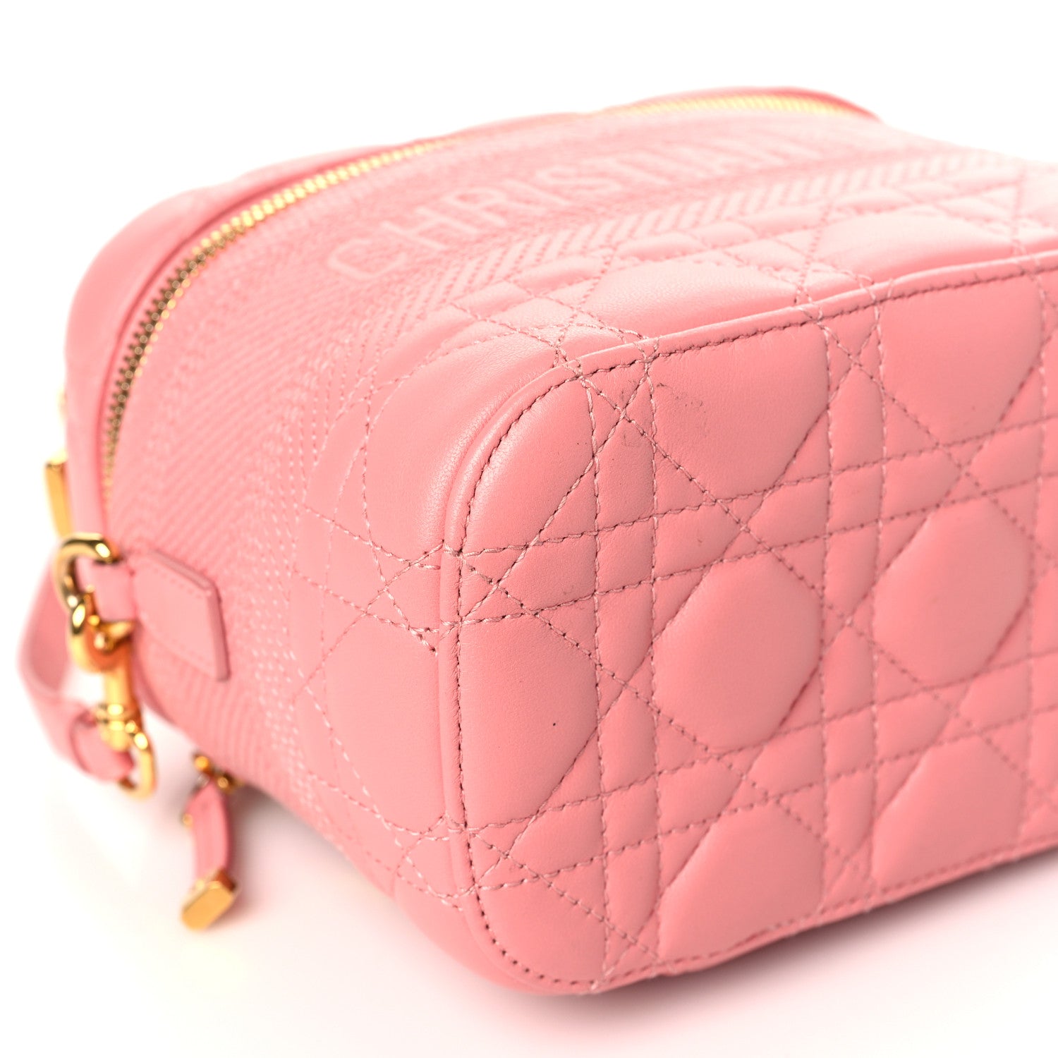 Christian Dior Lambskin Cannage Small Diortravel Vanity Case Pink 8 of 9