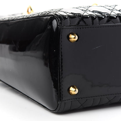 Christian Dior Patent Cannage Large Lady Dior Black 8 of 10