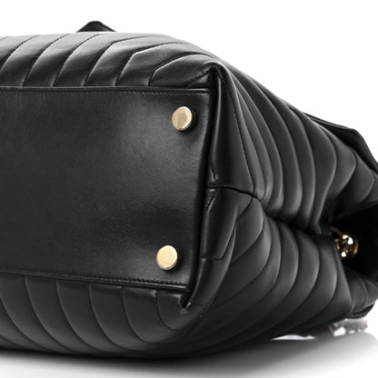 Saint Laurent Calfskin Y Quilted Monogram Large Loulou Chain Satchel Black 11 of 11