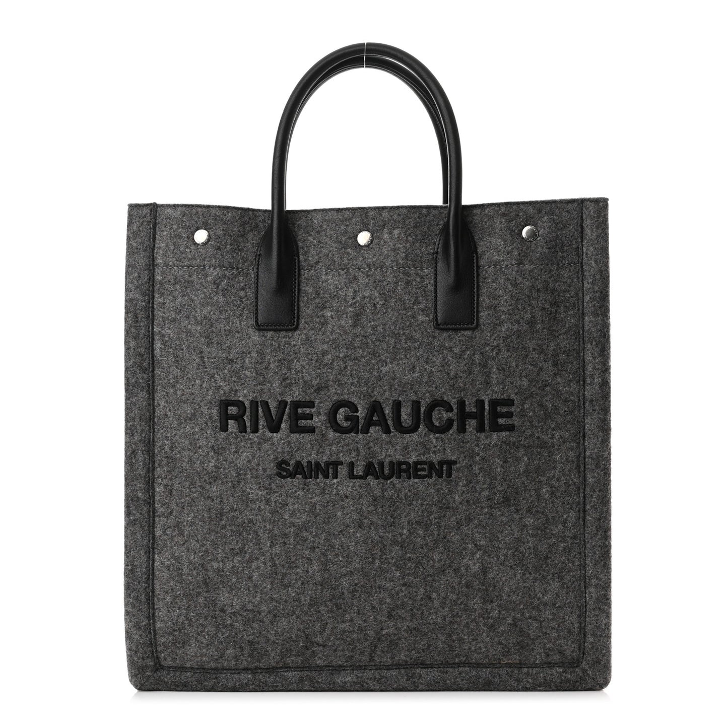 Wool Calfskin Rive Gauche North South Tote Grey
