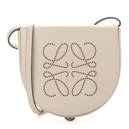 Loewe Buffed Calfskin Logo Embossed Small Heel Pouch Light Oat Tan 1 of 9