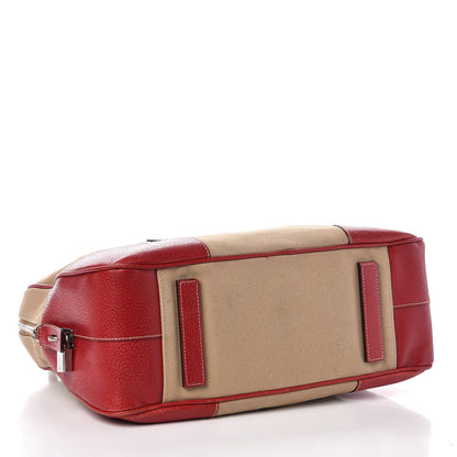 Prada Canvas Boston Bag Red 4 of 7
