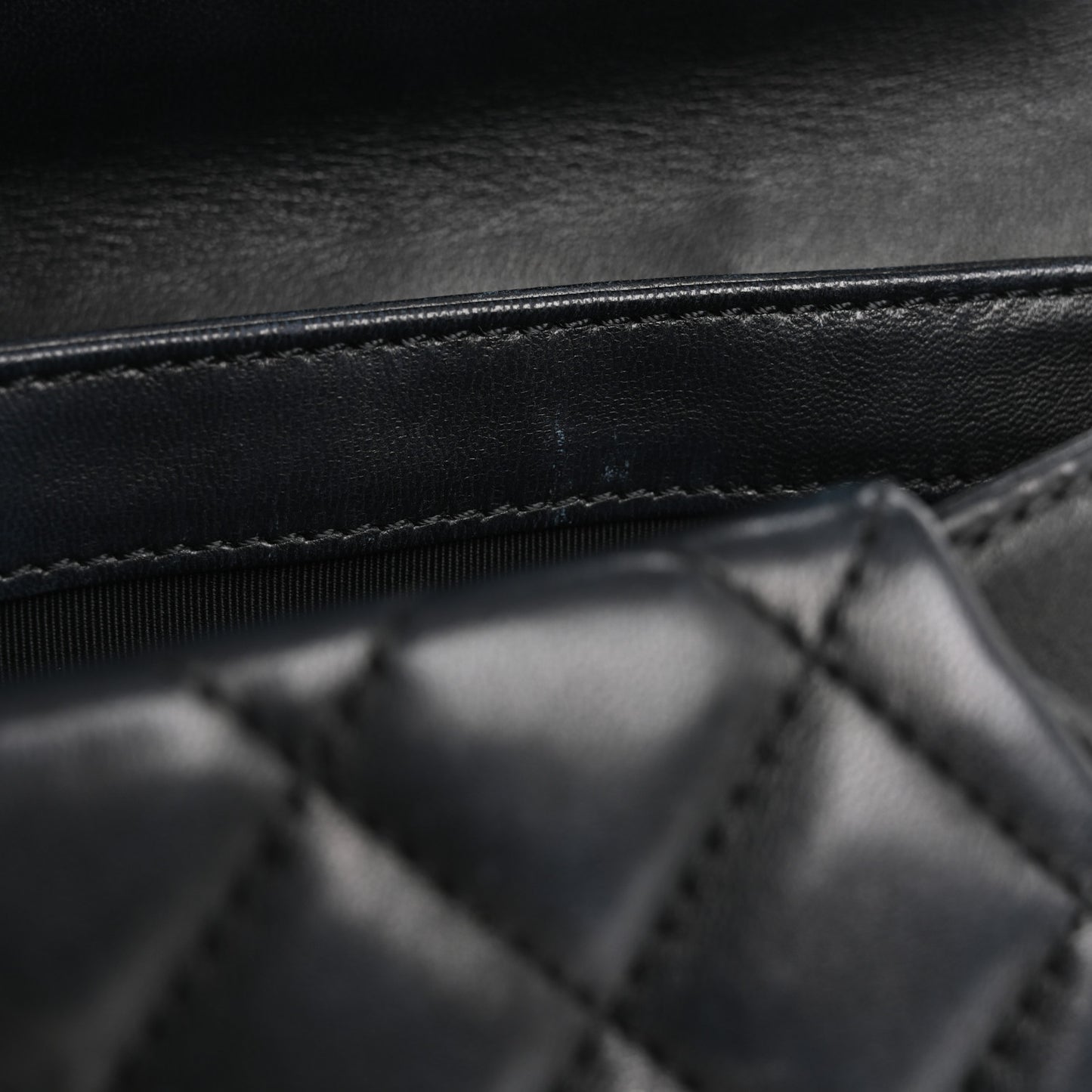 Lambskin Quilted Fold Up Again Clutch Dark Blue