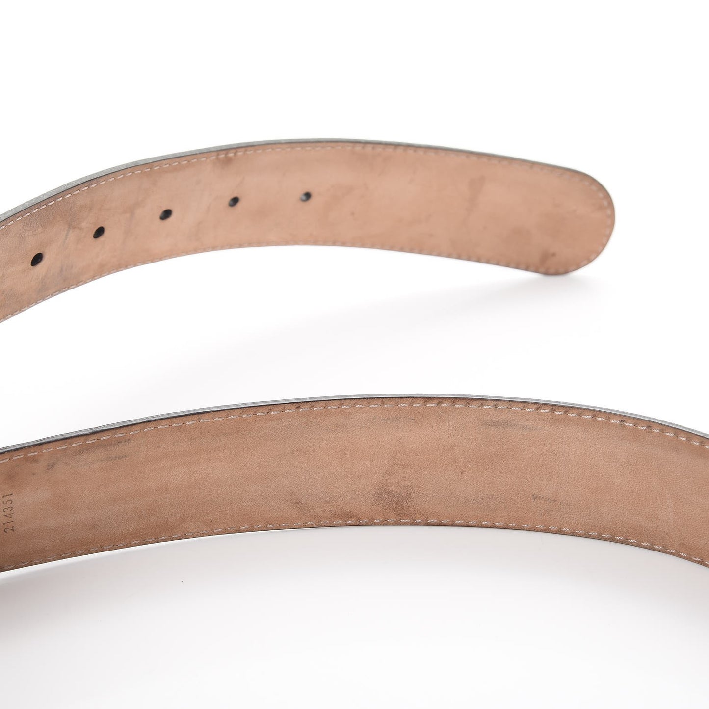 Moon Calfskin Interlocking G 37mm Belt 90 36 New Rosette