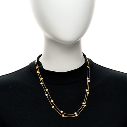 Roberto Coin 18K Rose Gold Diamond 4.25ctw Diamonds By The Inch Twenty-Five Station Necklace 2 of 4