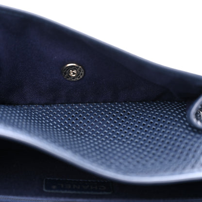 Chanel Perforated Calfskin Large Up In The Air Flap Dark Blue 6 of 15