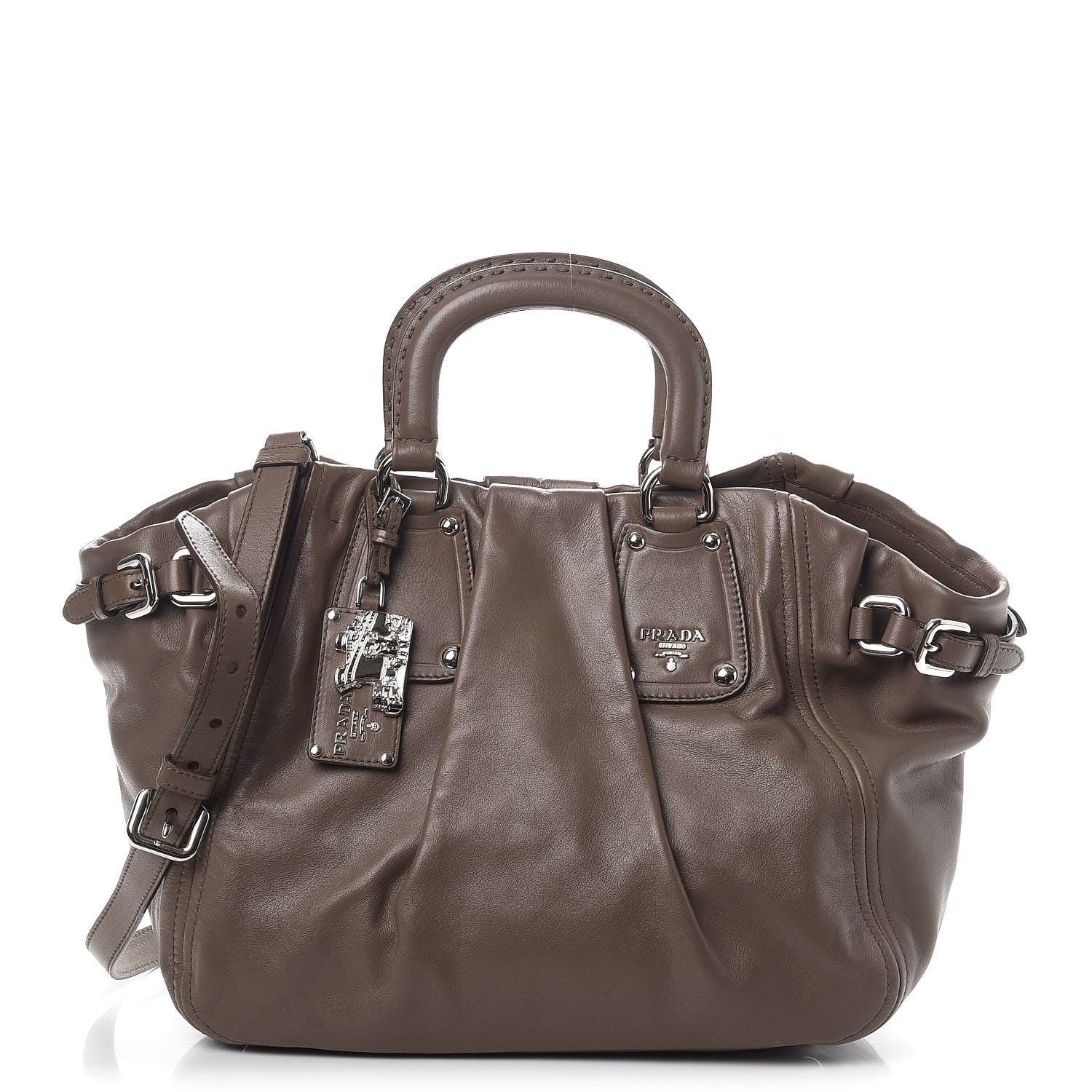 Prada Soft Calf Satchel Bambu 1 of 9