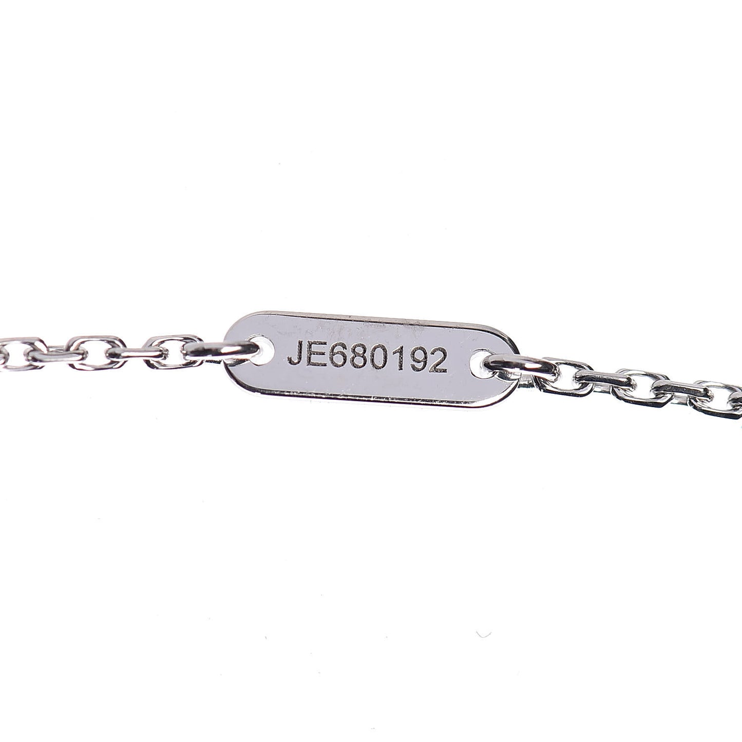 18K White Gold Diamond Sweet Alhambra Pendant Necklace