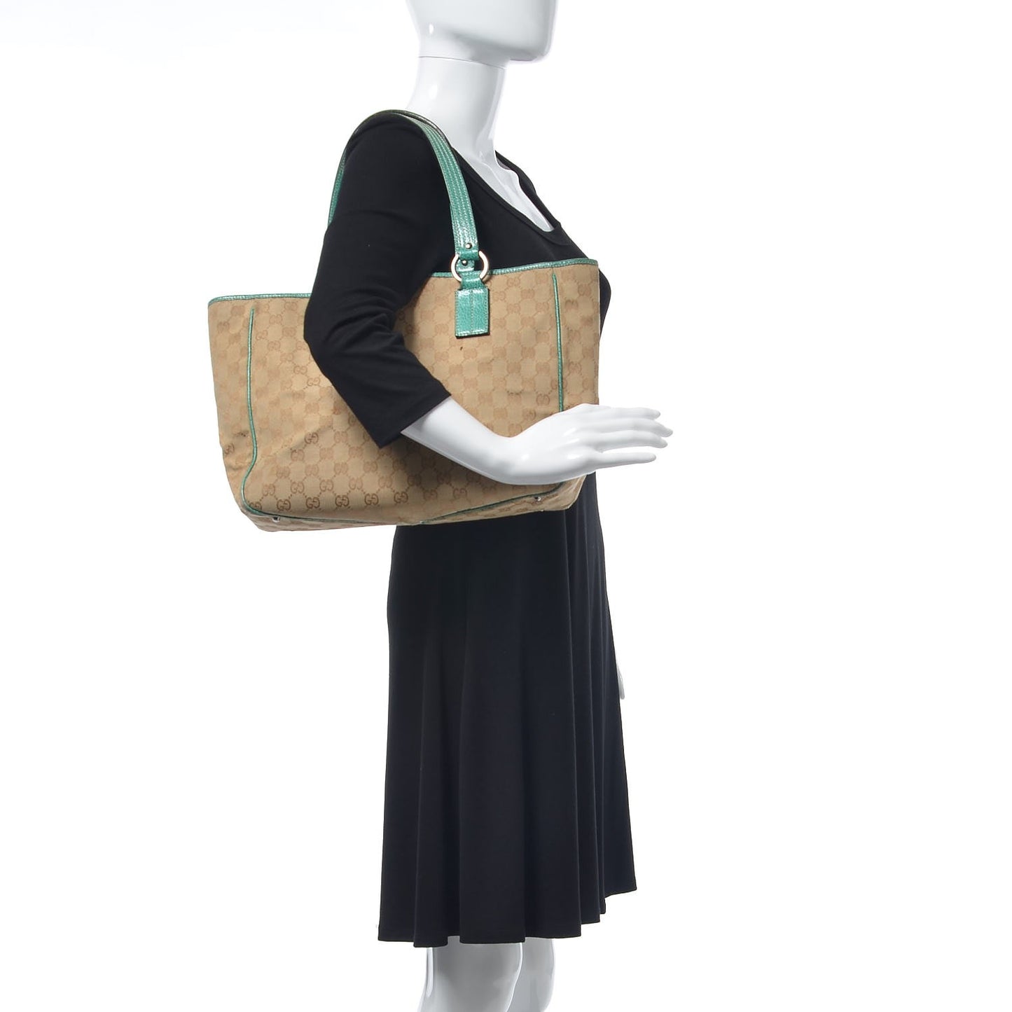 Monogram Small Tote Turquoise