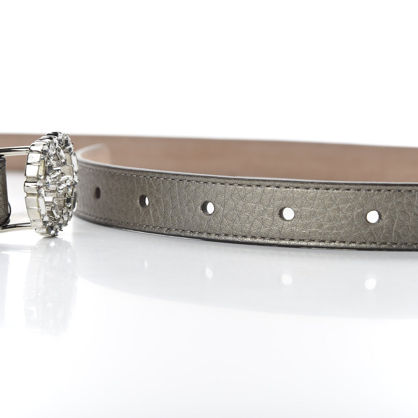 Calfskin Crystal Interlocking G Belt 95 38 Sasso