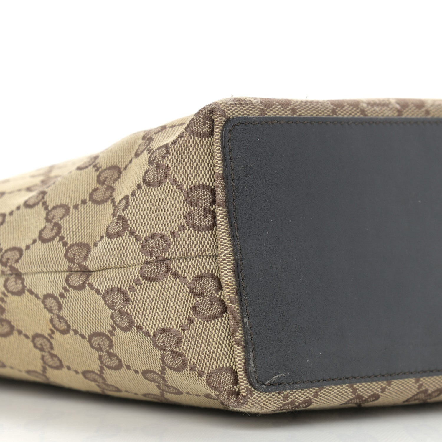 Gucci Monogram Small Bucket Tote Beige Dark Brown 8 of 12
