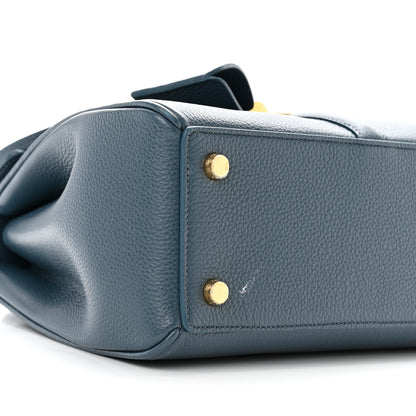 Celine Grained Calfskin Small 16 Top Handle Bag Petrol 9 of 14