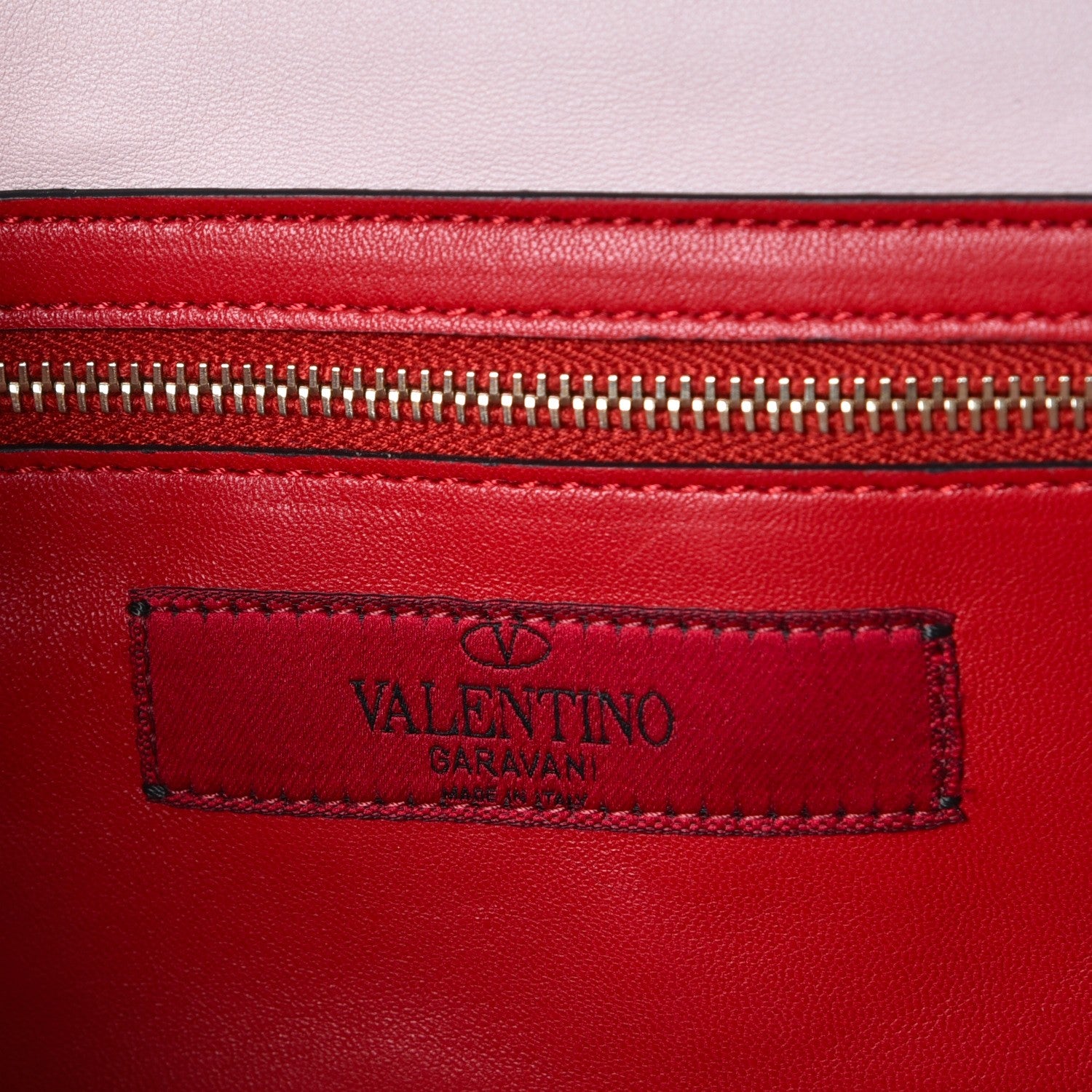 Valentino Garavani Nappa Rockstud Spike Wallet on Chain Water Rose 6 of 9