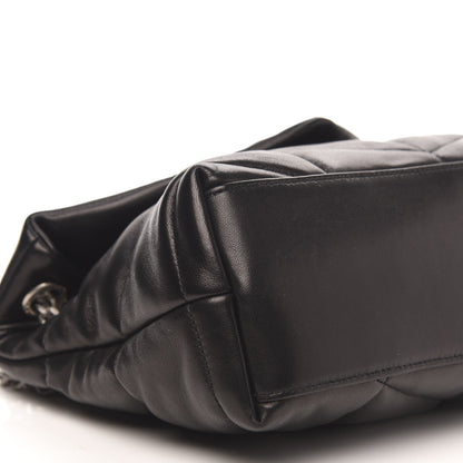 Saint Laurent Lambskin Quilted Small Loulou Puffer Monogram Chain Satchel Black 8 of 12