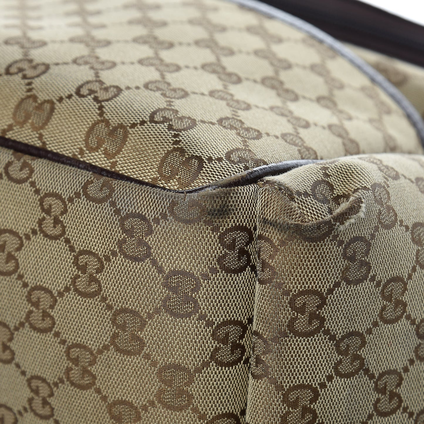 Monogram Natural Pigskin Large Diaper Bag Beige Ebony Cocoa Dark Chocolate