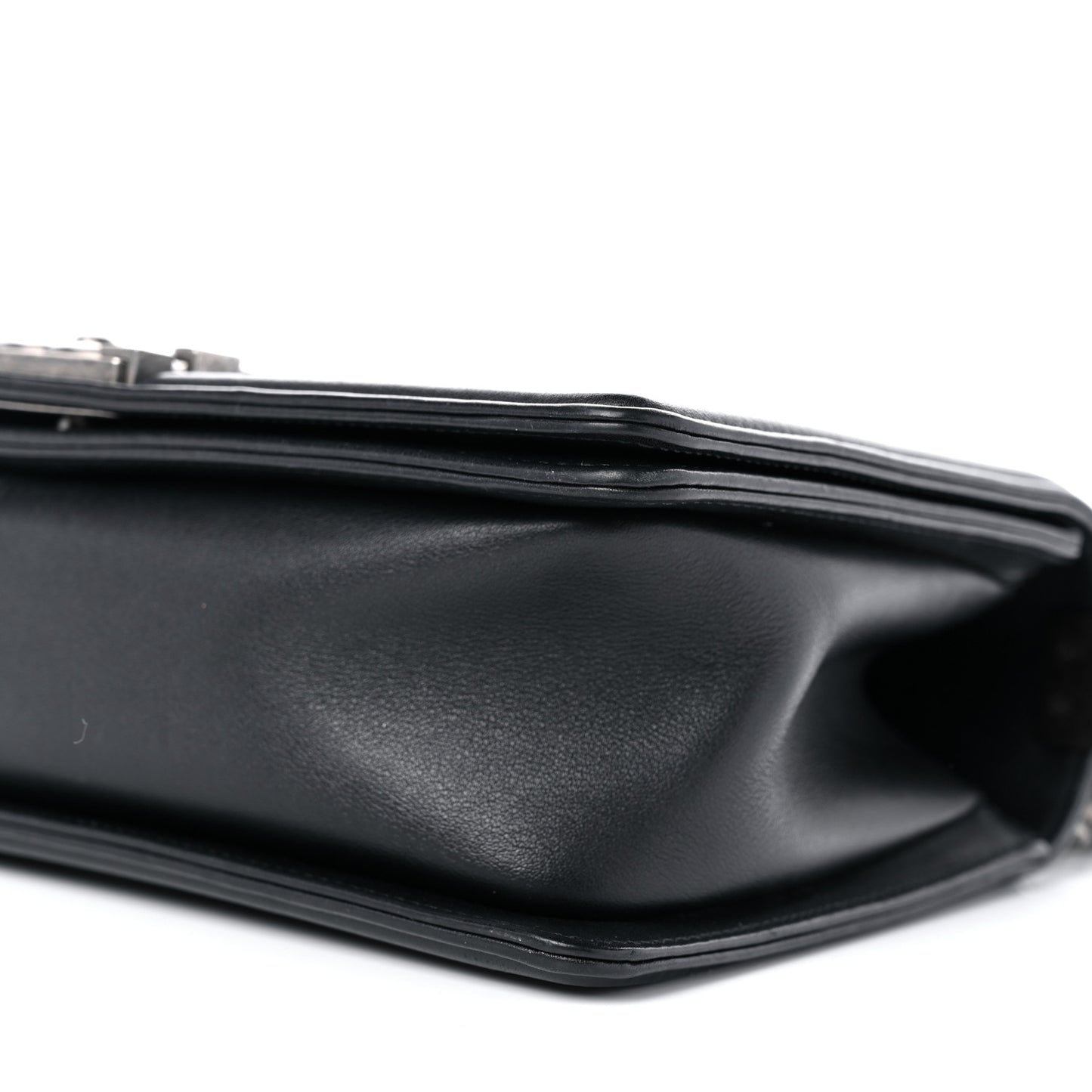 Lambskin Quilted Medium Boy Flap Black