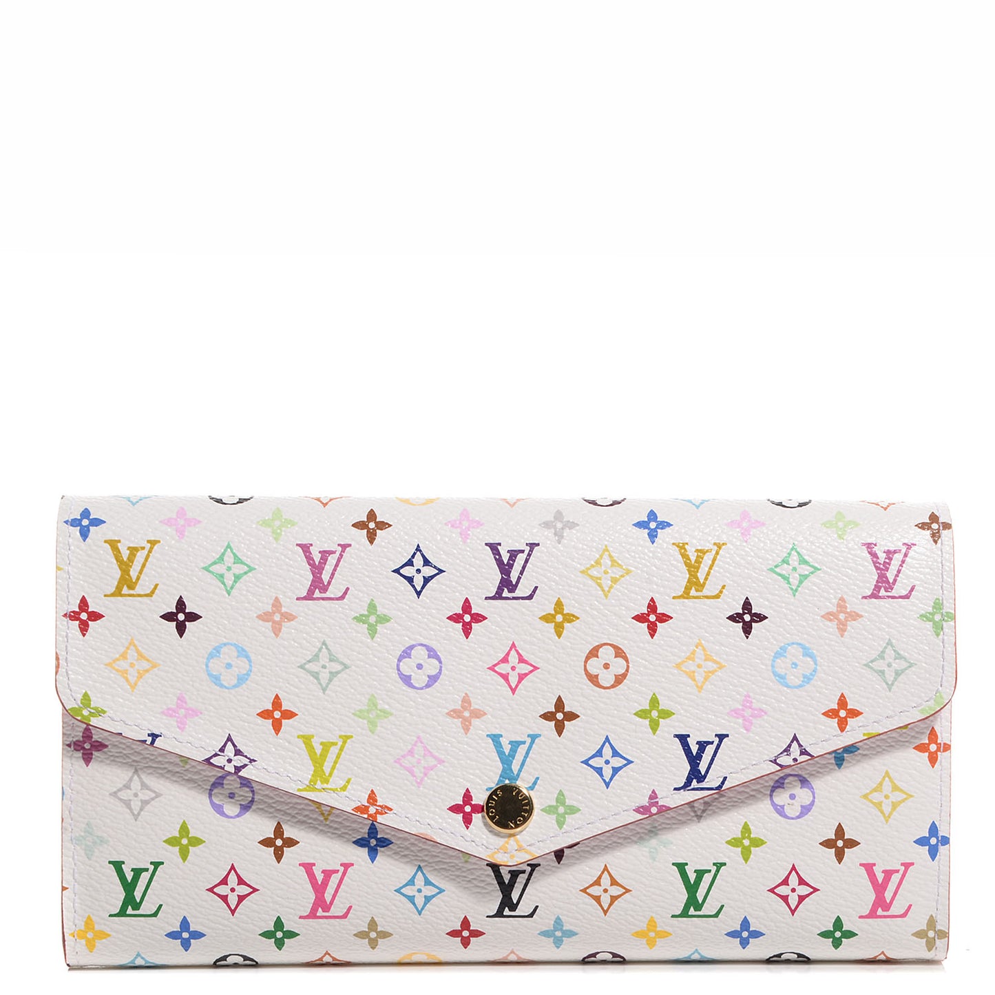 Monogram Multicolor Sarah Wallet NM White Litchi