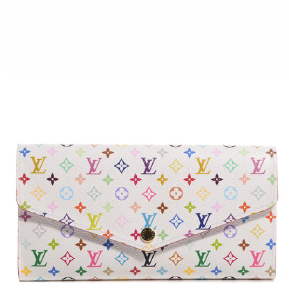 Louis Vuitton Monogram Multicolor Sarah Wallet NM White Litchi 1 of 8