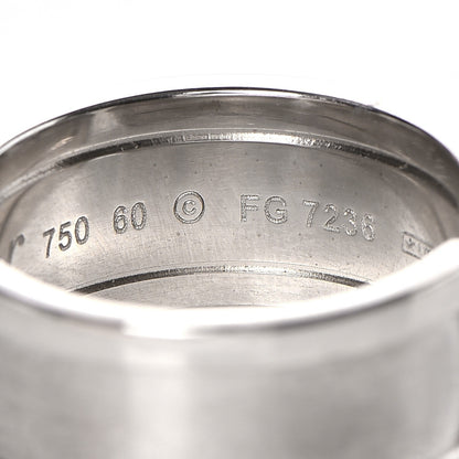 Cartier 18K White Gold 10mm Logo De Ring 60 9.5 4 of 4