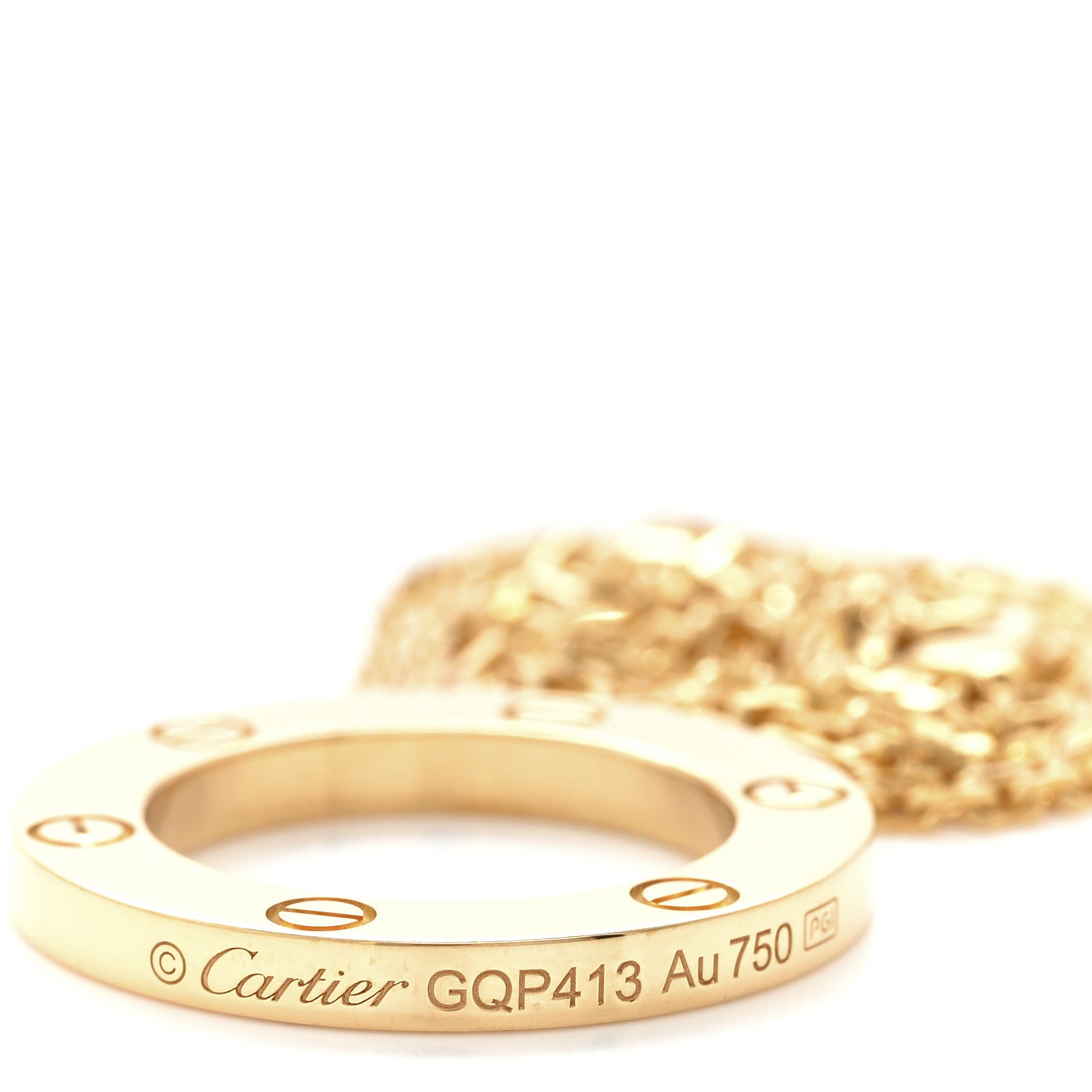 Cartier 18K Yellow Gold LOVE Pendant Necklace 6 of 6