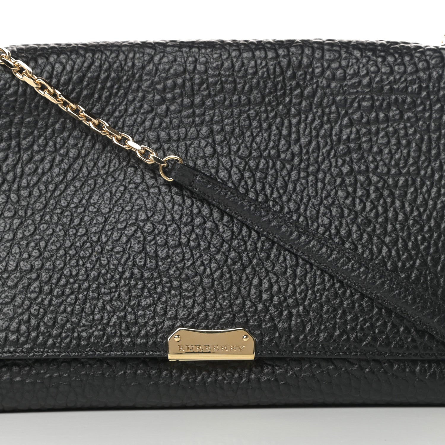Burberry Signature Grain Large Mildenhall Shoulder Bag Black 9 of 12