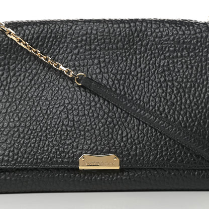 Burberry Signature Grain Large Mildenhall Shoulder Bag Black 9 of 12