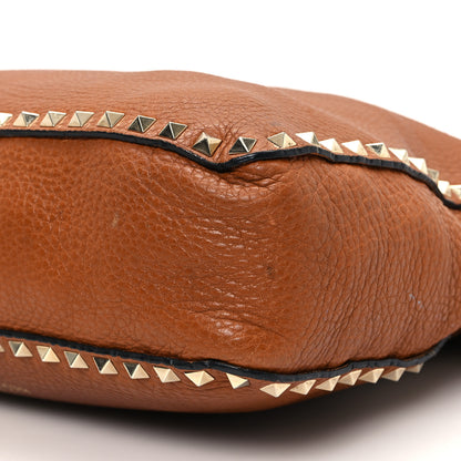 Valentino Garavani Pebbled Calfskin Large Rockstud Flip-Lock Messenger Bag Light Cuir 9 of 12