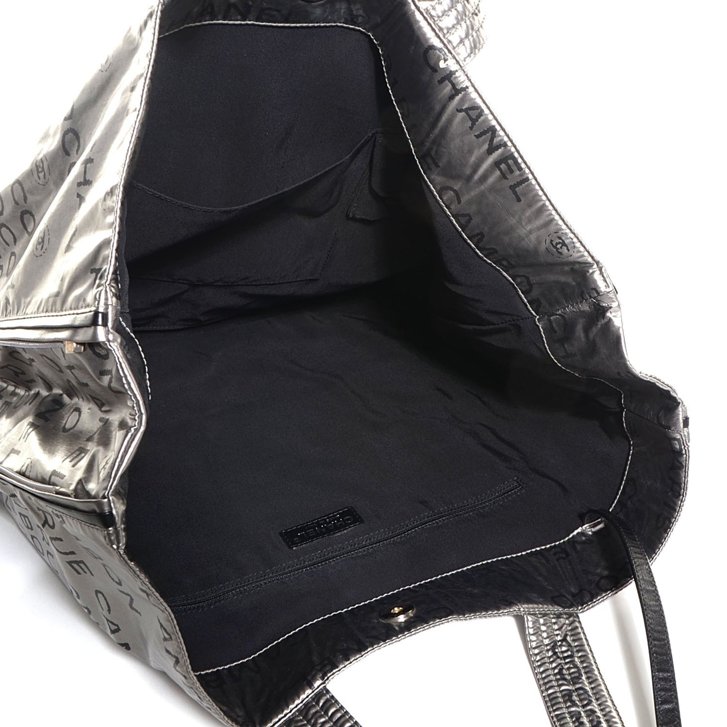 Coated Canvas Unlimited Large Tote Argent Fonce
