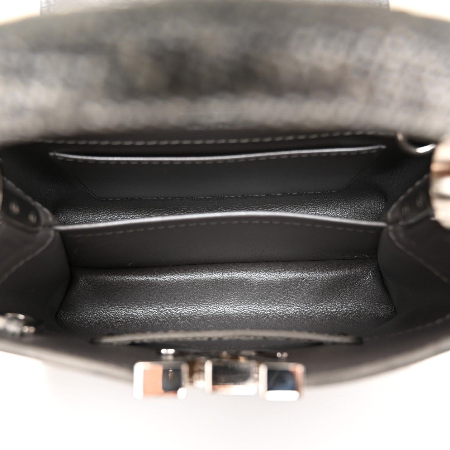 Lizard Mini Capucines Argento