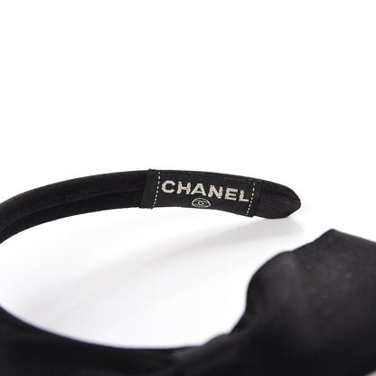 Chanel Silk Bow Headband Black 3 of 5