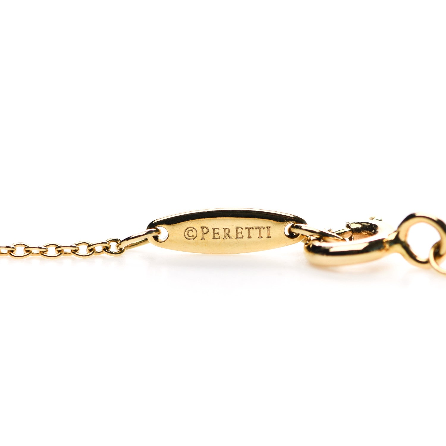 Tiffany 18K Yellow Gold Diamond .28ct Elsa Peretti Diamonds by the Yard Pendant Necklace 6 of 8