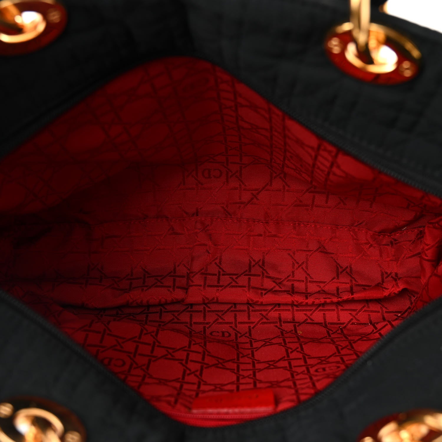 Christian Dior Nylon Cannage Large Lady Dior Black 5 of 10