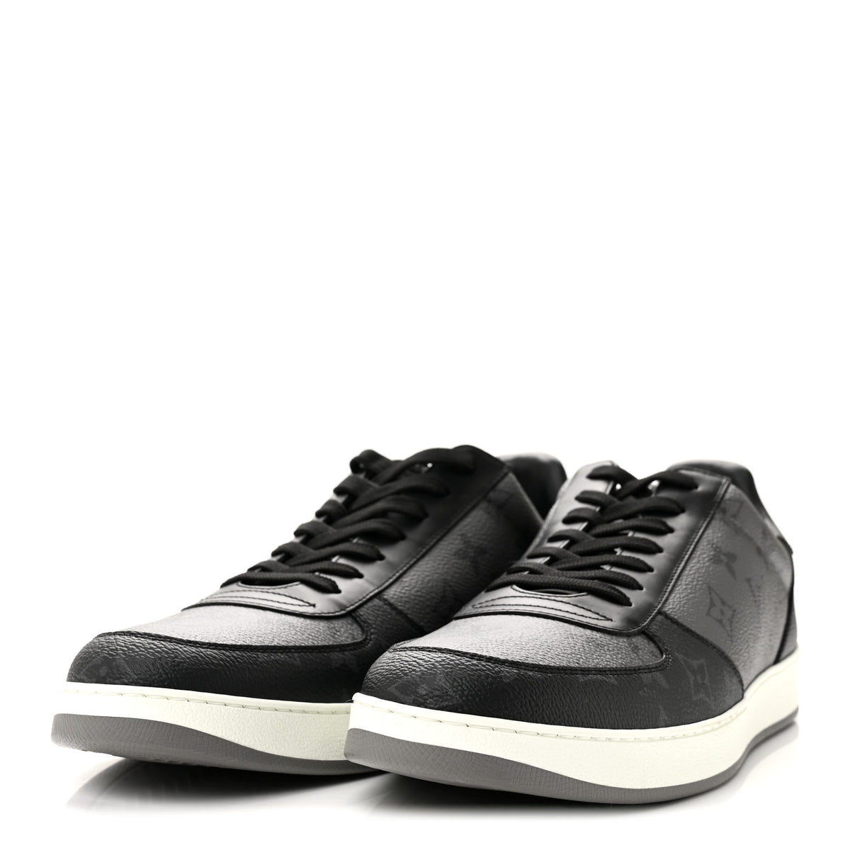 Reverse Monogram Eclipse Rivoli Mens Sneakers 10 Black
