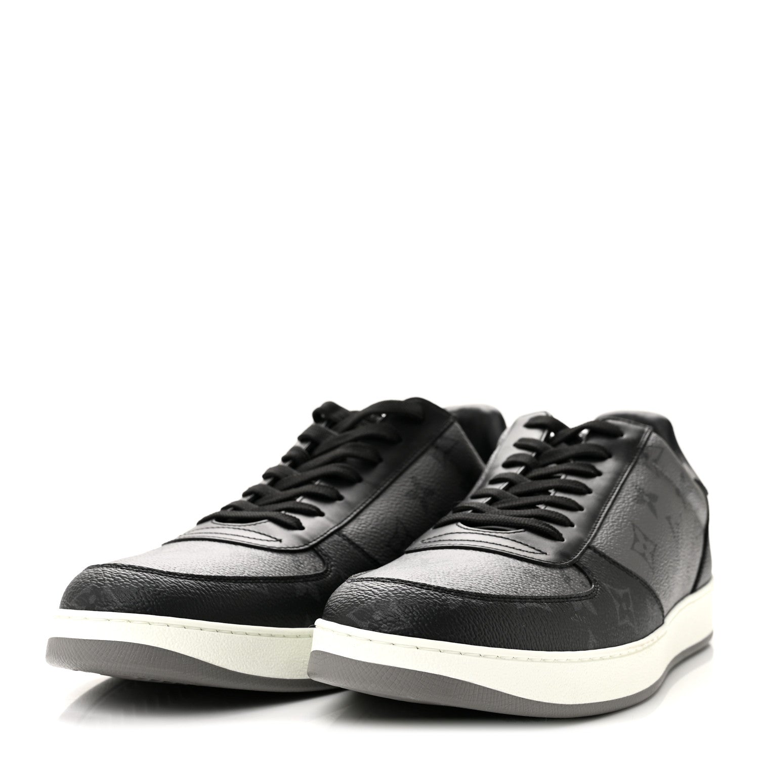 Louis Vuitton Reverse Monogram Eclipse Rivoli Mens Sneakers 10 Black 4 of 10
