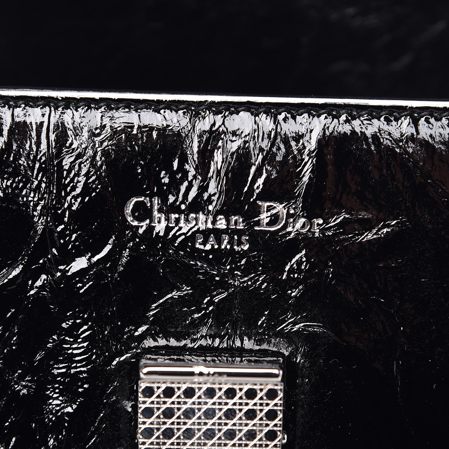 Christian Dior Crinkled Calfskin Medium Diorever Flap Black 7 of 11