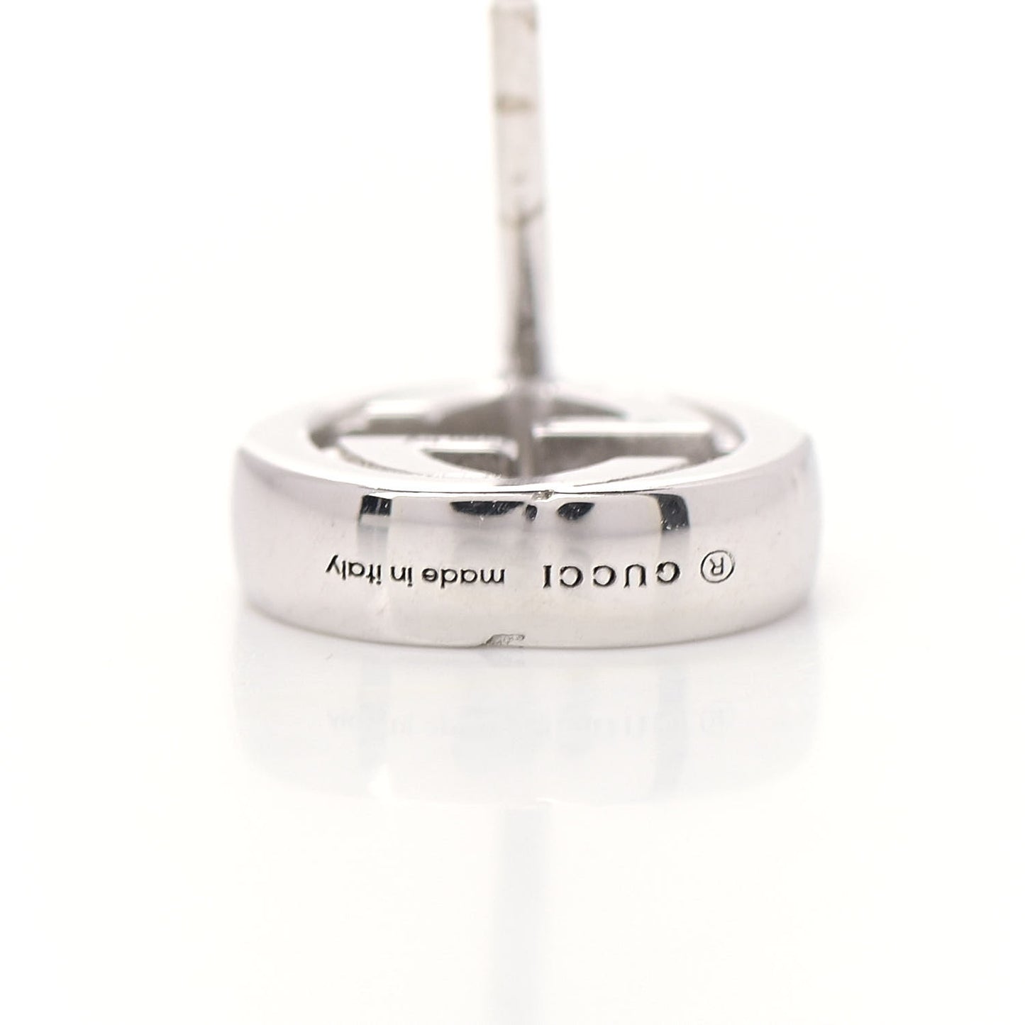 Sterling Silver Interlocking GG Stud Earrings