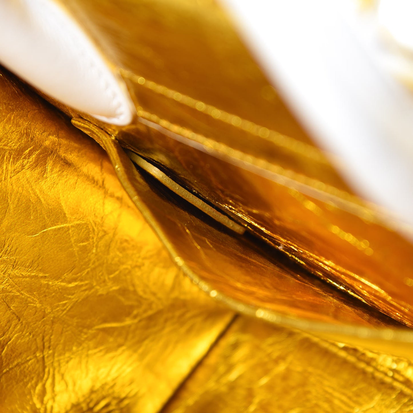 Metallic Calfskin Mini Diorever Flap Gold
