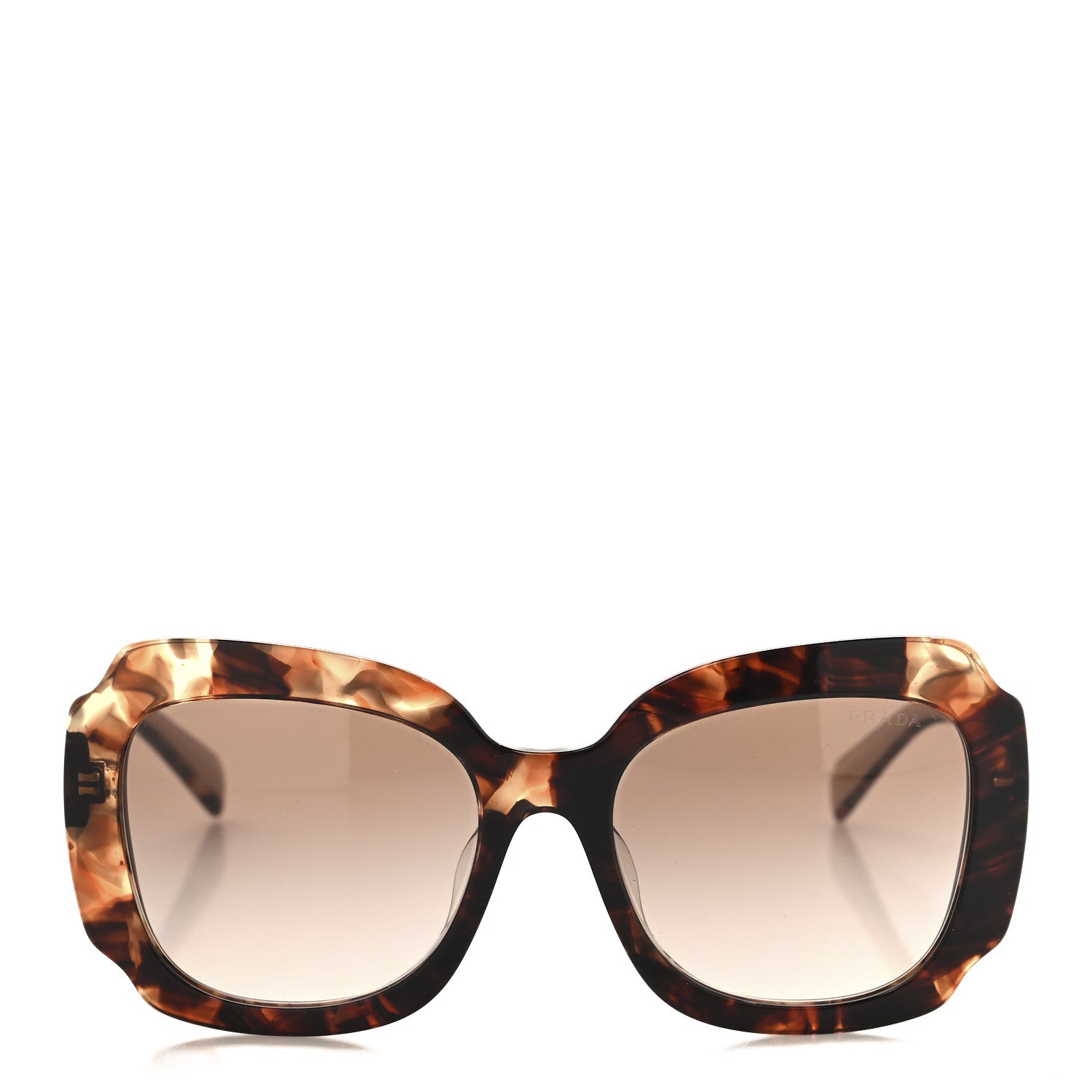 Prada Acetate Square Sunglasses SPR 16Y-F Havana Beige 2 of 6
