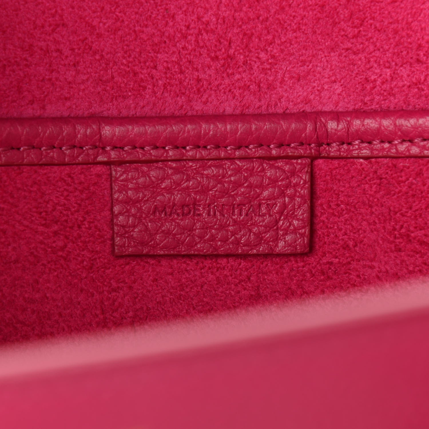 Celine Drummed Calfskin Nano Luggage Fuchsia 5 of 9