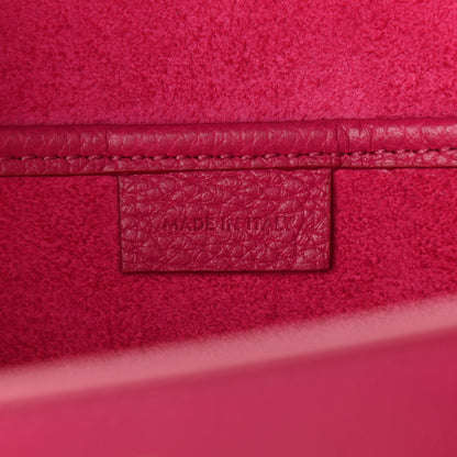 Celine Drummed Calfskin Nano Luggage Fuchsia 5 of 9